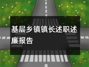 基層鄉(xiāng)鎮(zhèn)鎮(zhèn)長述職述廉報告