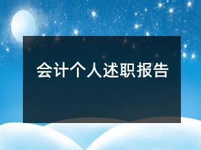 會計個人述職報告