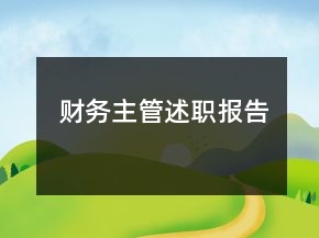 財務(wù)主管述職報告