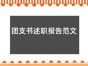 團(tuán)支書述職報(bào)告范文