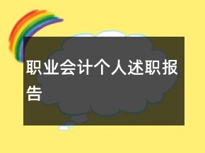 職業(yè)會計個人述職報告