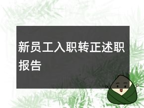 新員工入職轉正述職報告