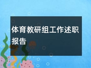 體育教研組工作述職報告