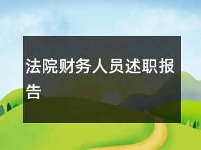 法院財務(wù)人員述職報告