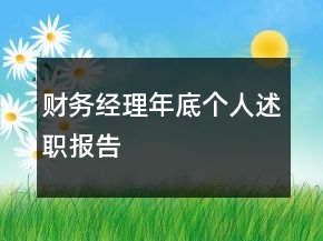 財(cái)務(wù)經(jīng)理年底個(gè)人述職報(bào)告