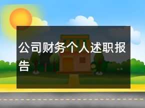 公司財(cái)務(wù)個(gè)人述職報(bào)告
