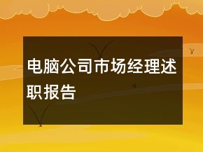 電腦公司市場經(jīng)理述職報告