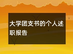 大學(xué)團(tuán)支書的個人述職報告