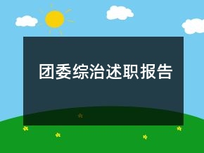 團委綜治述職報告