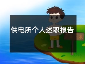 供電所個人述職報告