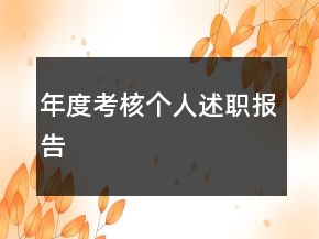 年度考核個(gè)人述職報(bào)告