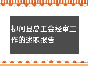 柳河縣總工會經(jīng)審工作的述職報告
