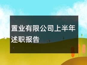 置業(yè)有限公司上半年述職報(bào)告