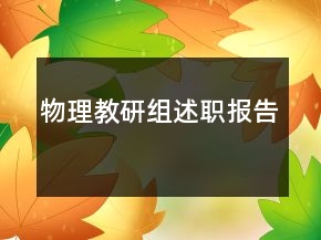物理教研組述職報告