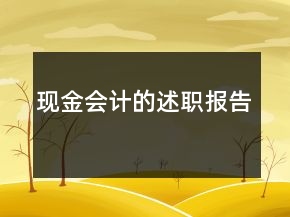 現(xiàn)金會計(jì)的述職報告
