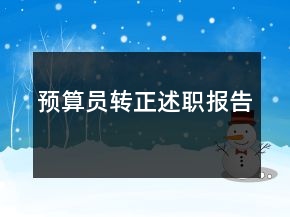 預(yù)算員轉(zhuǎn)正述職報告