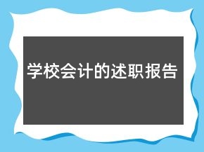 學(xué)校會(huì)計(jì)的述職報(bào)告