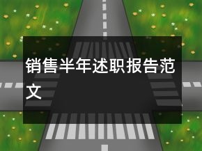銷售半年述職報告范文