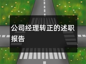 公司經(jīng)理轉(zhuǎn)正的述職報告