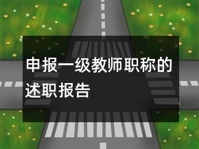 申報一級教師職稱的述職報告