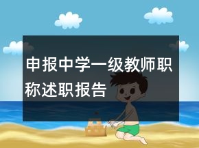 申報中學(xué)一級教師職稱述職報告