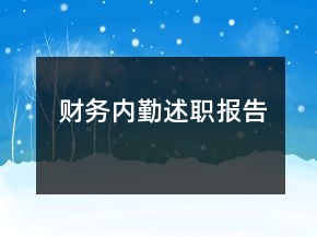 財(cái)務(wù)內(nèi)勤述職報(bào)告
