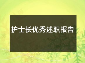 護士長優(yōu)秀述職報告