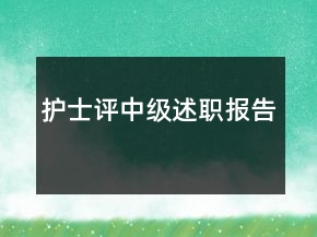 護士評中級述職報告