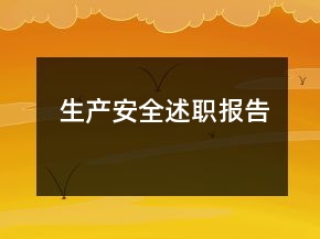 生產安全述職報告
