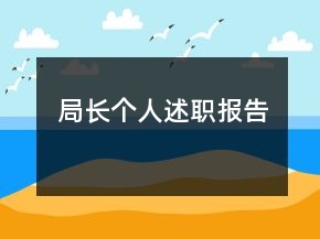 局長個人述職報告