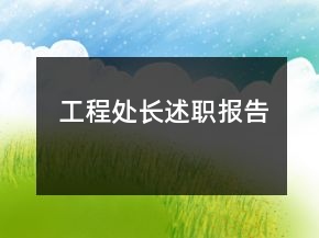 工程處長述職報告