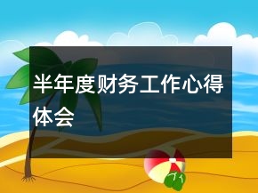 半年度財(cái)務(wù)工作心得體會(huì)