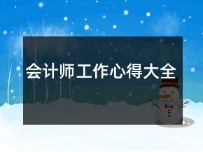 會計師工作心得大全