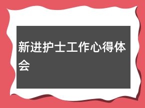 新進(jìn)護(hù)士工作心得體會