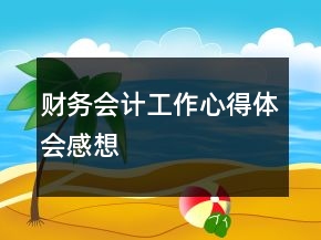 財務(wù)會計工作心得體會感想