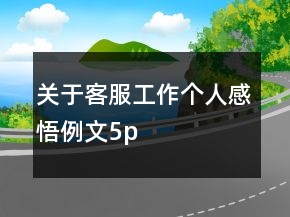 關(guān)于客服工作個人感悟例文5p