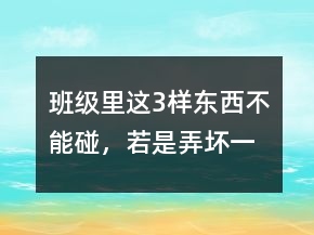 班級(jí)里這3樣“東西”不能碰，若是弄壞一個(gè)，班主任：小心我打你