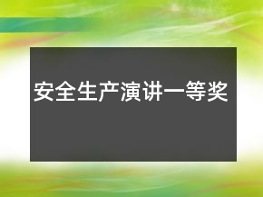 安全生產(chǎn)演講一等獎