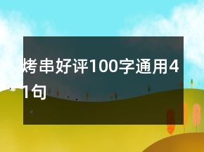 烤串好評100字通用41句