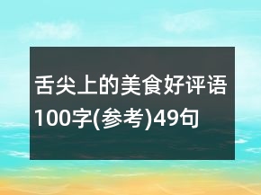 舌尖上的美食好評(píng)語(yǔ)100字(參考)49句