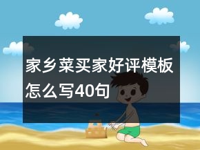 家鄉(xiāng)菜買家好評(píng)模板怎么寫40句