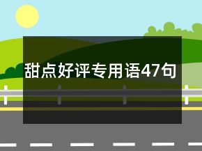 甜點(diǎn)好評(píng)專用語47句
