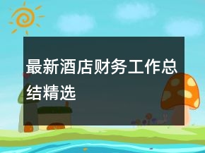 最新酒店財(cái)務(wù)工作總結(jié)精選