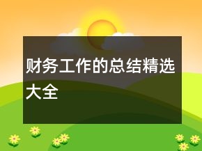 財(cái)務(wù)工作的總結(jié)精選大全