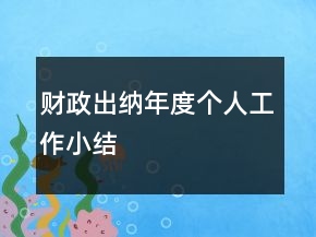 財(cái)政出納年度個(gè)人工作小結(jié)