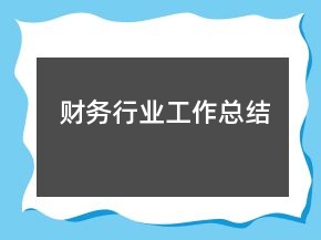 財(cái)務(wù)行業(yè)工作總結(jié)