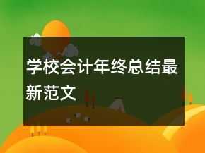 學(xué)校會計年終總結(jié)最新范文