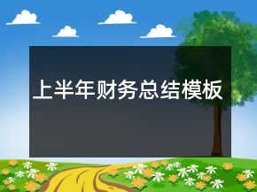 上半年財(cái)務(wù)總結(jié)模板