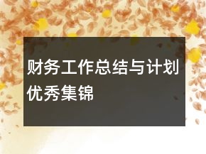 財務(wù)工作總結(jié)與計劃優(yōu)秀集錦