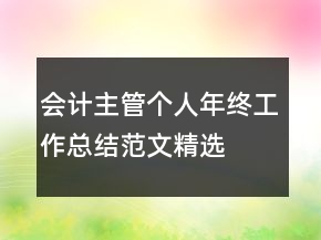 會計主管個人年終工作總結范文精選